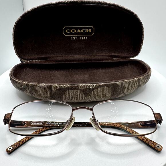 COACH "Wendy" Shiny Tan Copper Eyeglass Frame (129) 135 - Picture 1 of 11